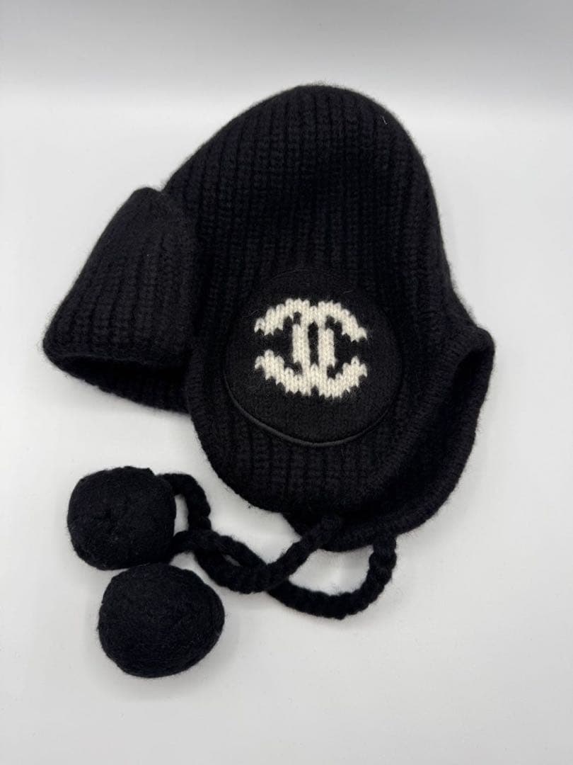 CHANEL CCロゴ ニットキャップ