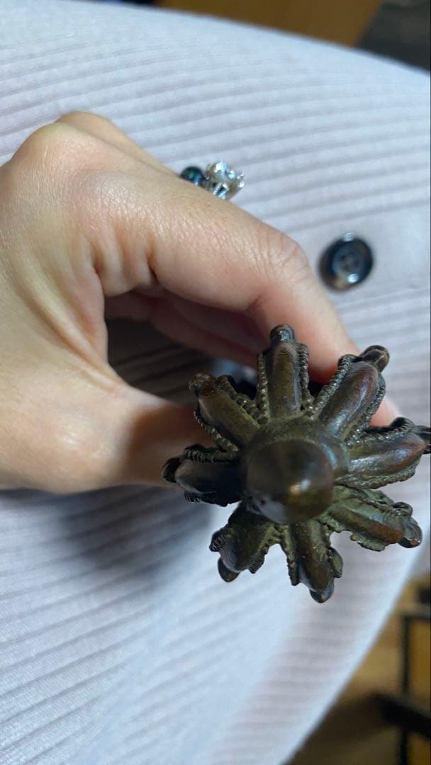 ガンダーラ様式 密教法具 銅製 金剛杵 時代感あり 精緻造形 江戸前後期頃