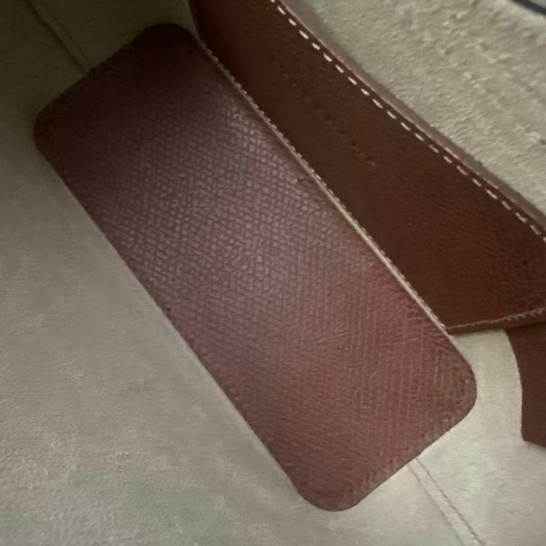 LONGCHAMP ブラウンエピュレ テクスチャードレザーミニバッ