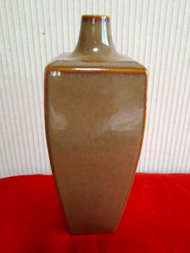 平安松斉の角瓶アンティーク陶芸