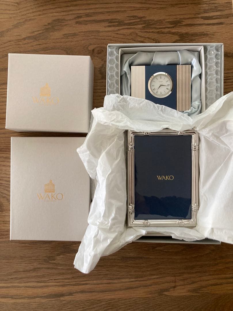 銀座和光　置時計　写真立て　セット　WAKO セイコー 未使用　ギフト