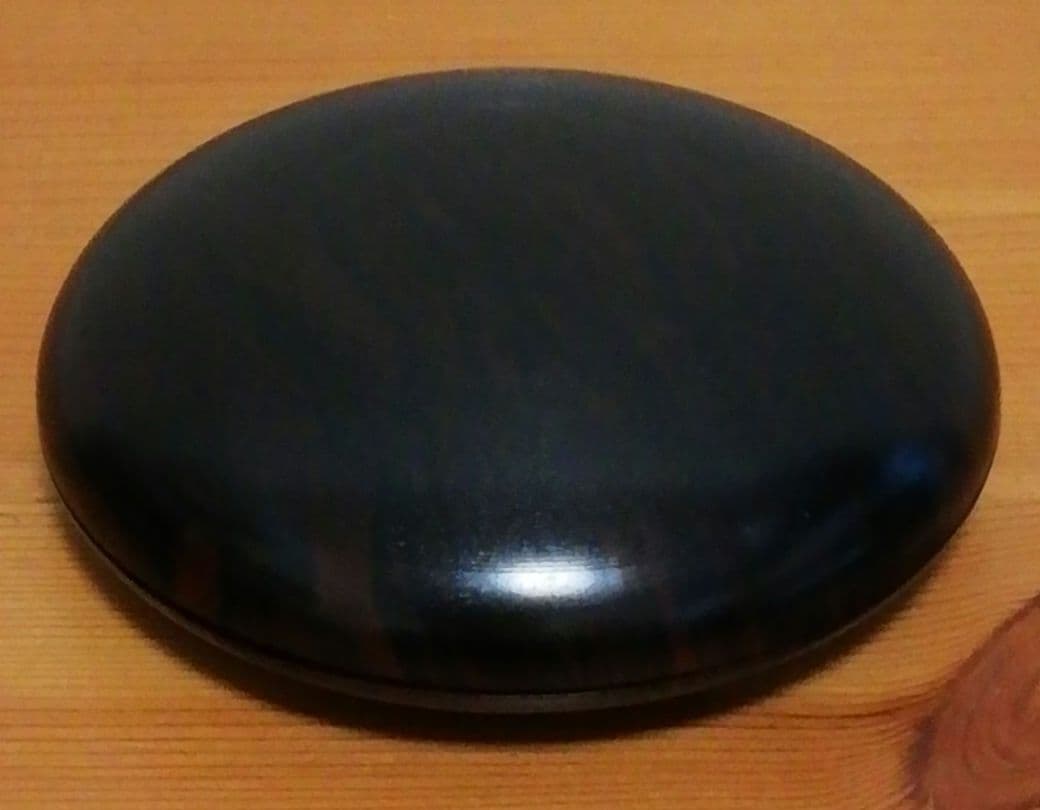 人間国宝　川北良造作　縞　黒檀　春秋　蒔絵　香合　共箱　茶道具