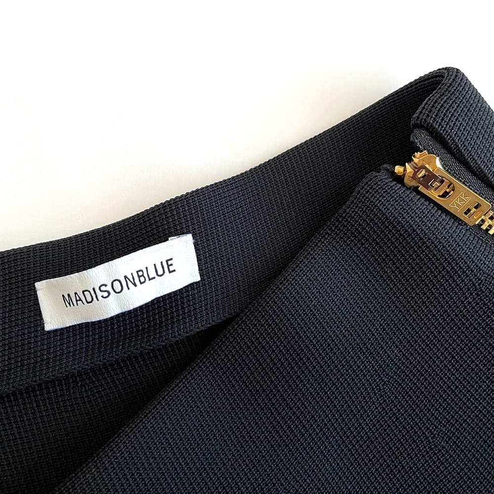 マディソンブルー*2025年最新 定番ダブルフェイスミモレフレアスカート 00