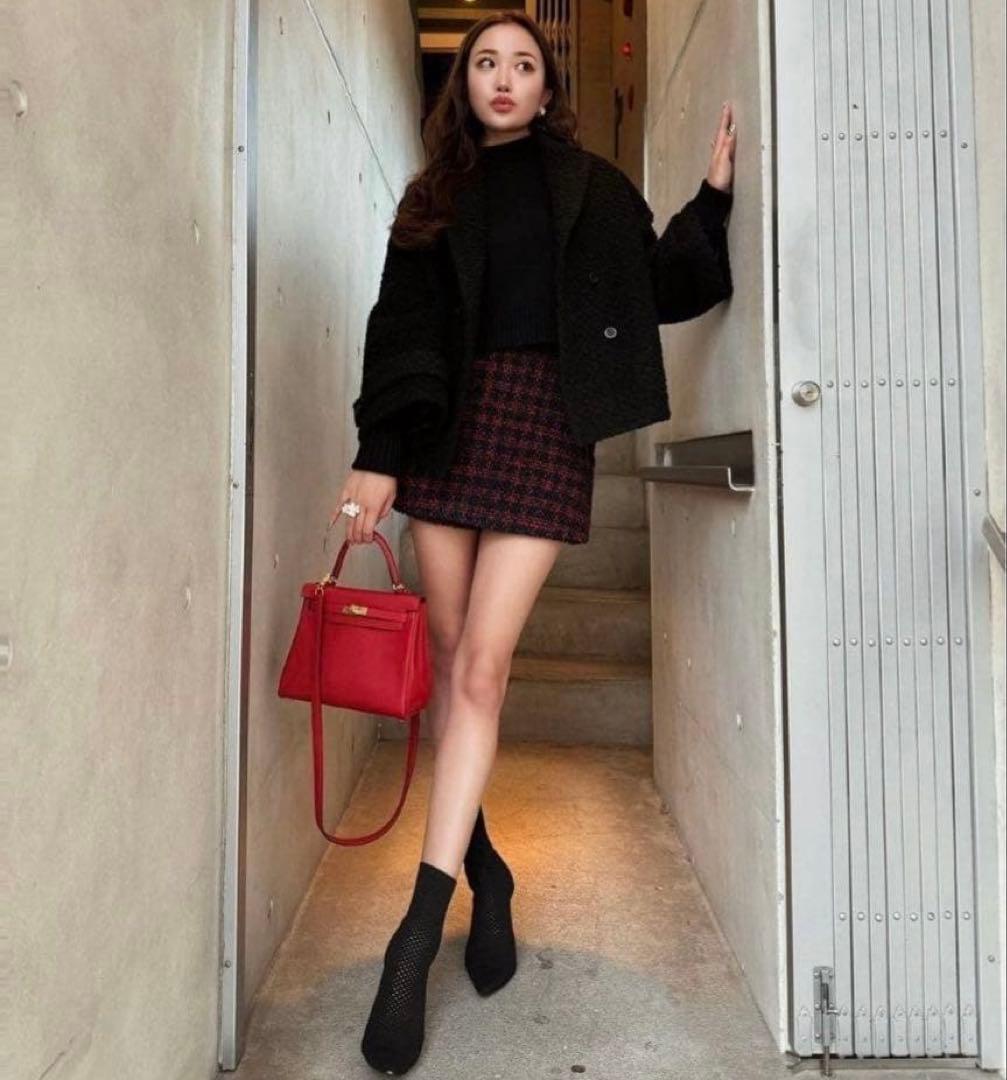 美品❤️shellerシェリエHolidayツイードキュロット