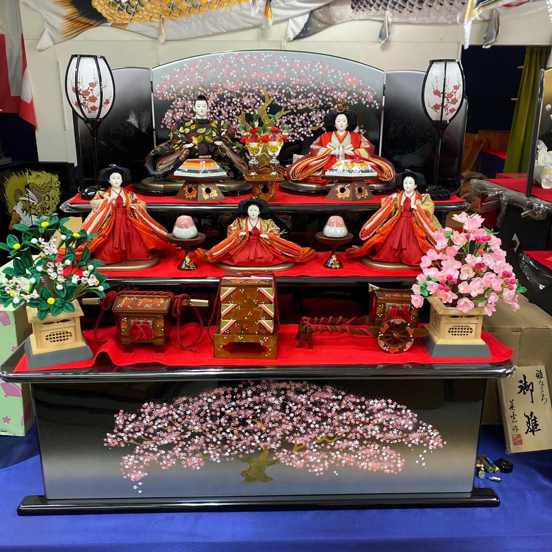 雛人形セット 桜装飾付き
