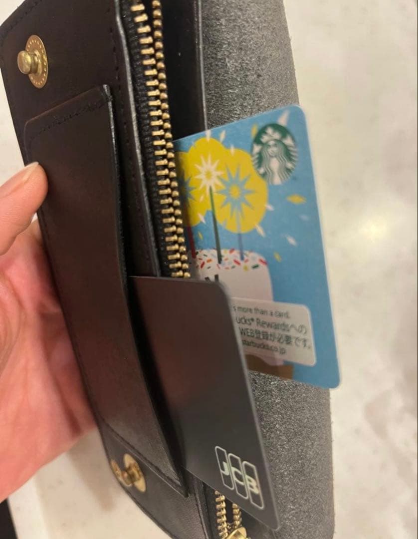 ロングトラッカーウォレット　ブラック 小判カン30mm