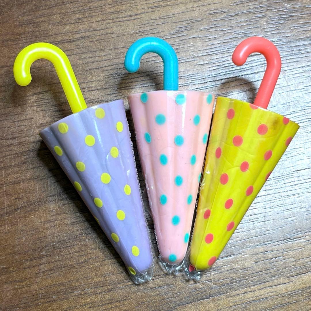 昭和レトロ　クツワ パラソル　3個セット 消しゴム 未使用