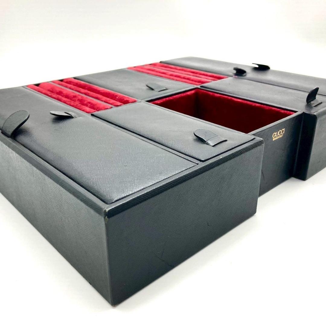 グッチ ジュエリーケース アクセサリーボックス ブラック レッド 70926