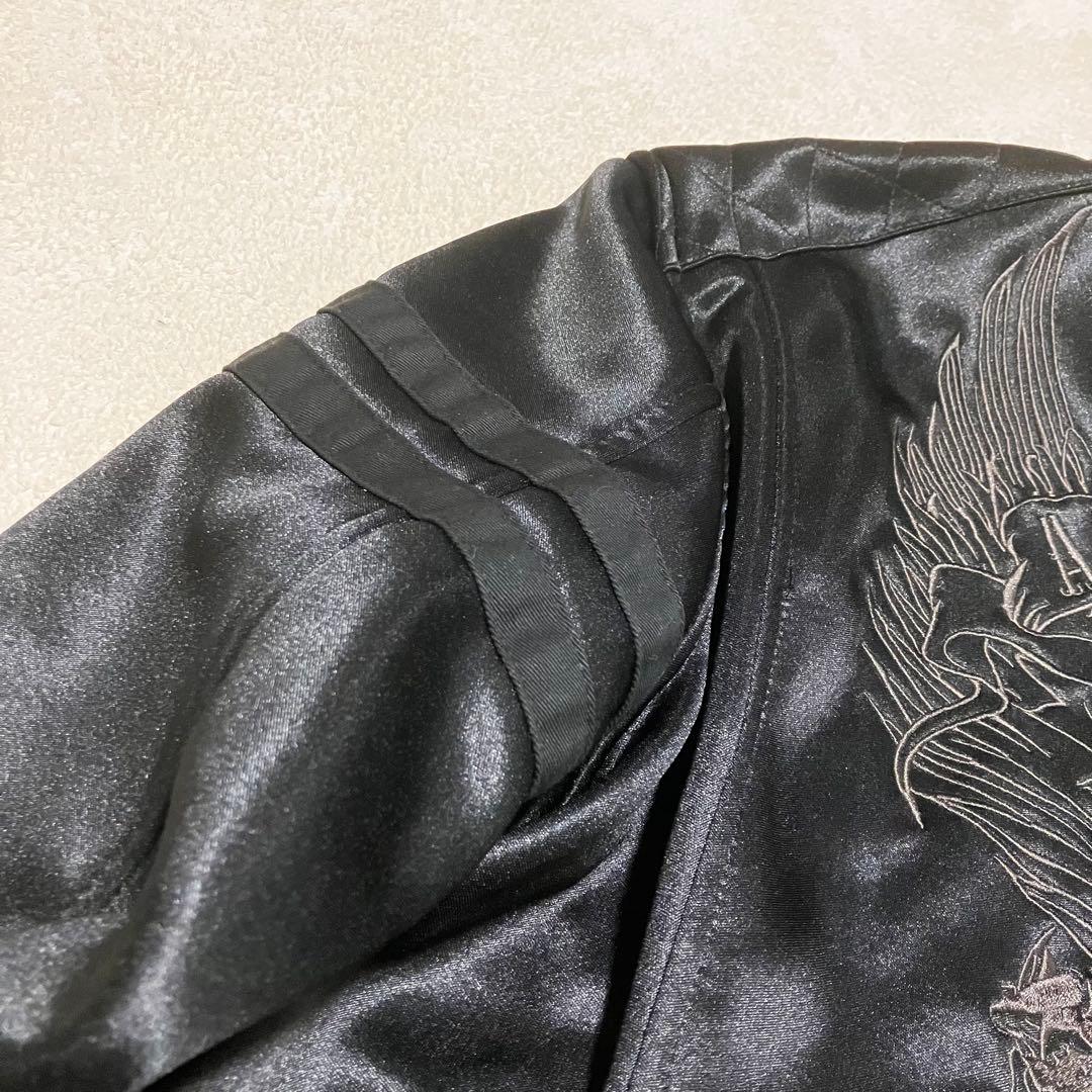 バンソン VANSON スカル刺繍 ボンディング ライダースジャケット XXL