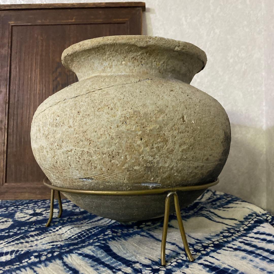 須恵器　花瓶　昭和参十六年平塚大神地区出土品（新幹線工事中）土器　発掘