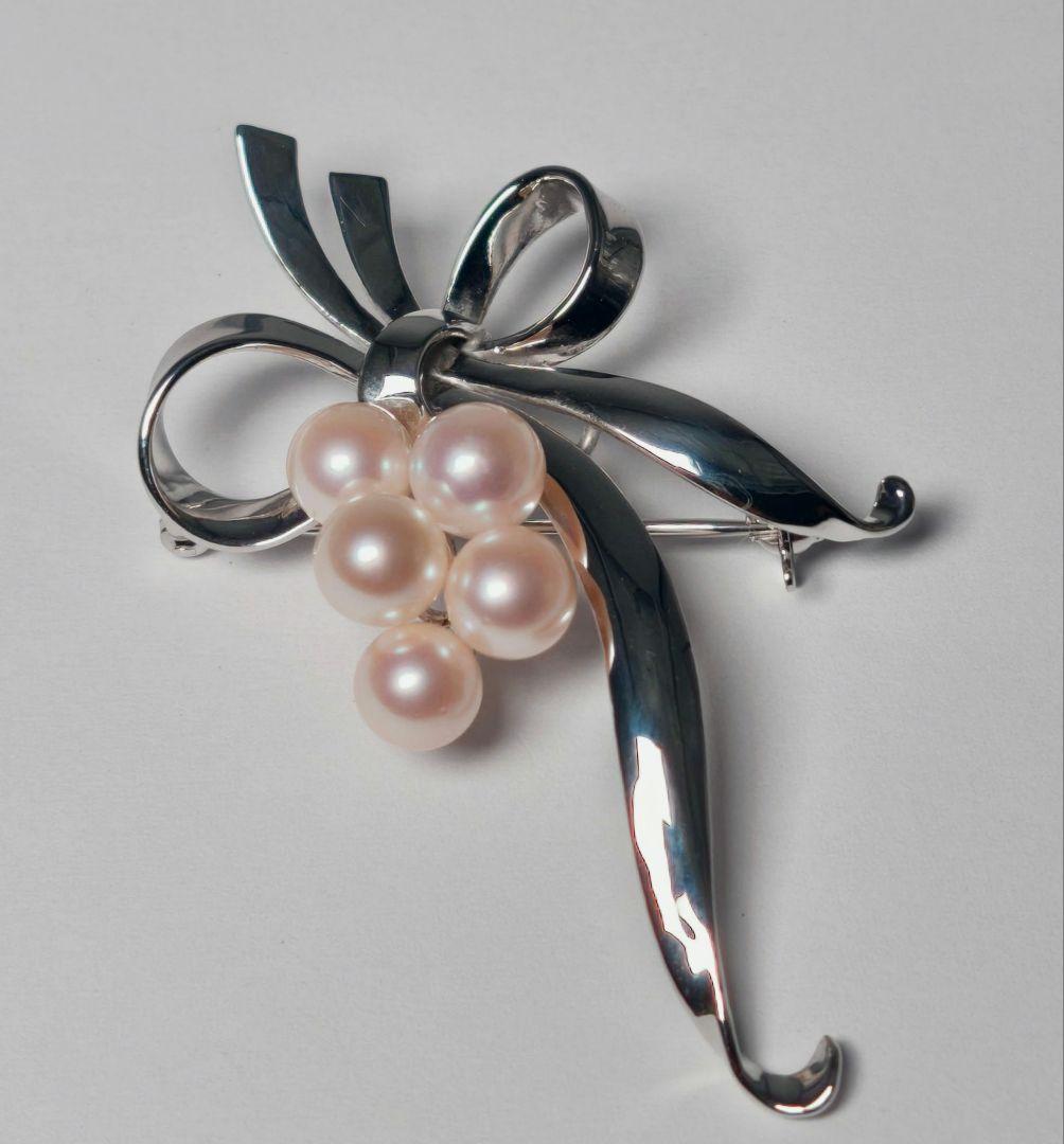 【極美品 最高級】ミキモト ブローチ パール 愛子様ご着用 5珠 ロングセラー