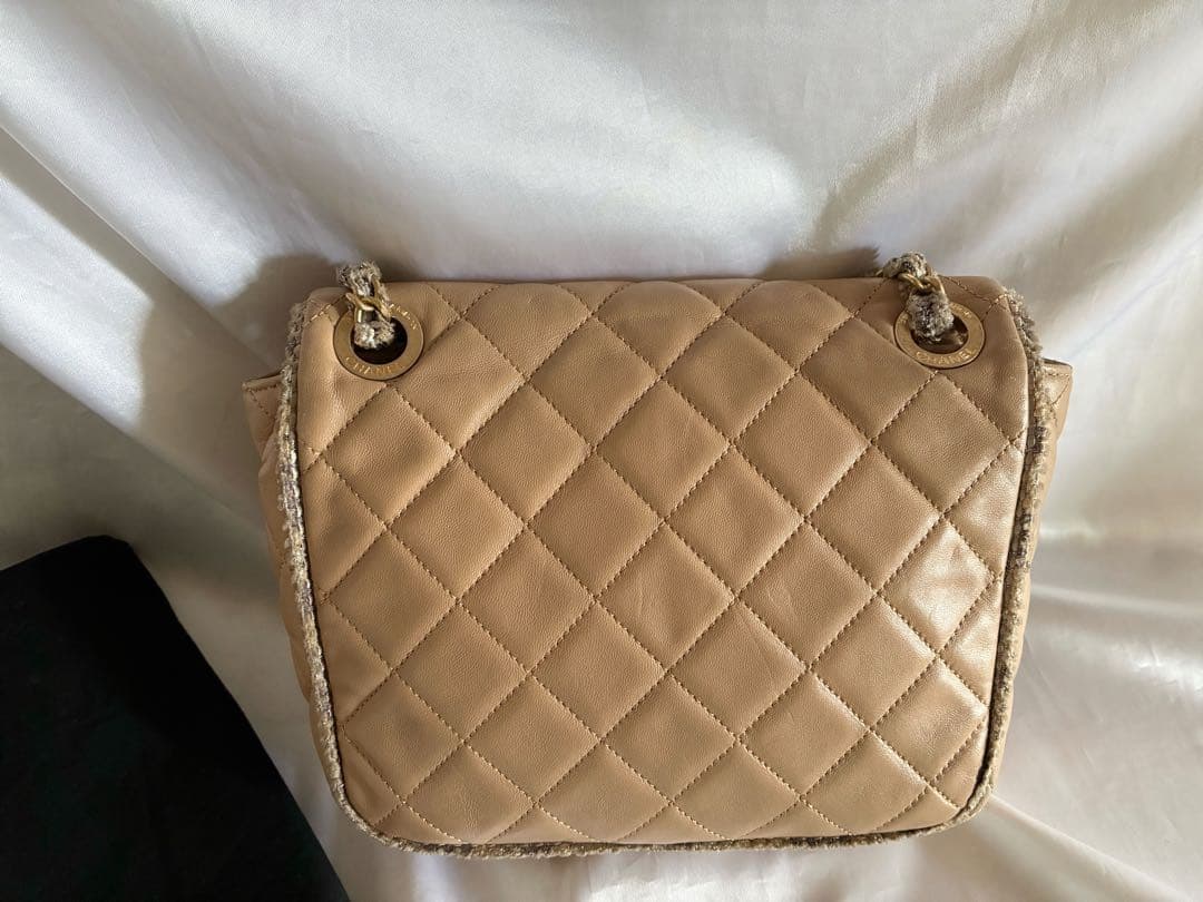 ちょこ 様♡CHANEL ツイード　マトラッセ　ラムスキン チェーンバッグ