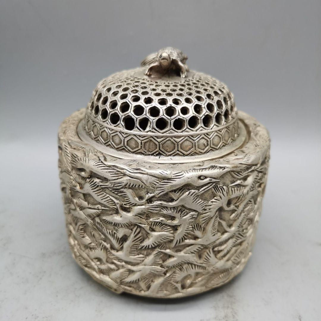 銅器 千鶴香炉 茶道具 香道具 蓋置 工芸品 美術品 置物