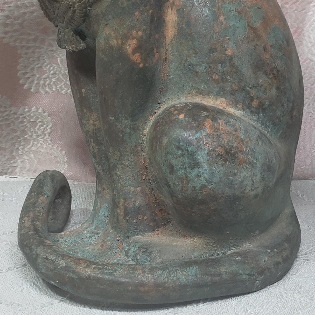 【博物館級】◆バステト神像 ブロンズ像 猫の女神 古代エジプト◆検）仏像 新羅仏