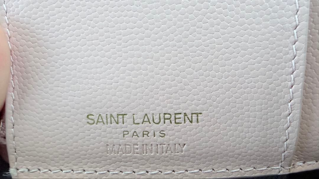 SAINT LAURENT 三つ折り財布 ライトピンク