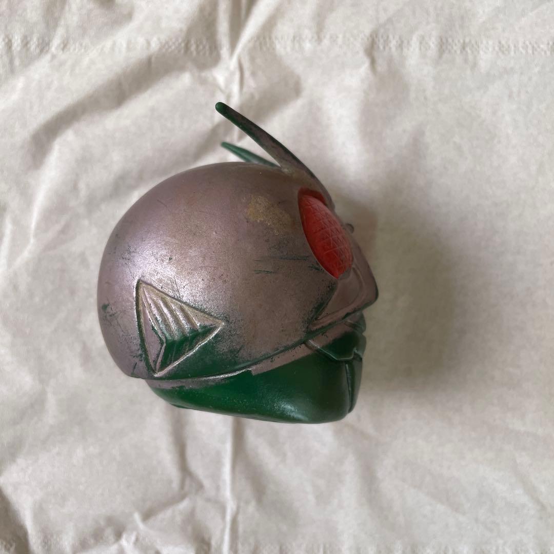 当時物　旧バンダイ　仮面ライダー　面　面取れ　ソフビ