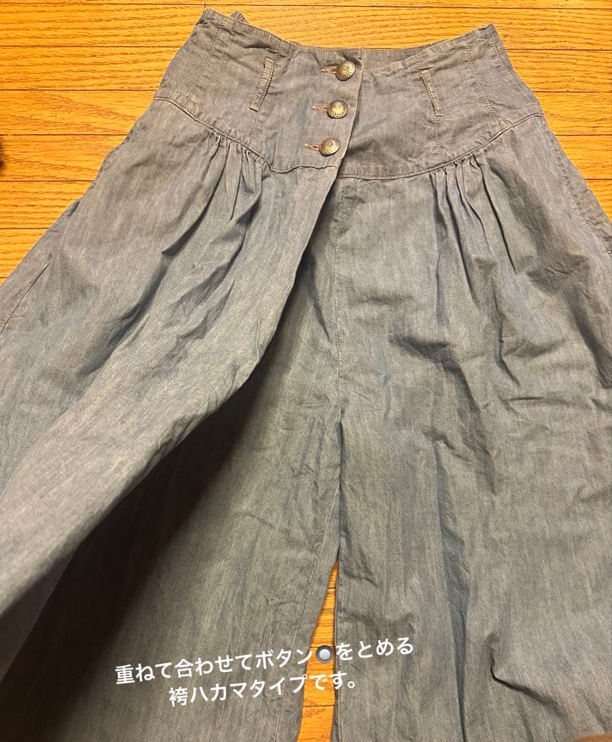 マイルドちゃん専用❖kapitalキャピタル❖デニムキュロットコンチョボタン袴