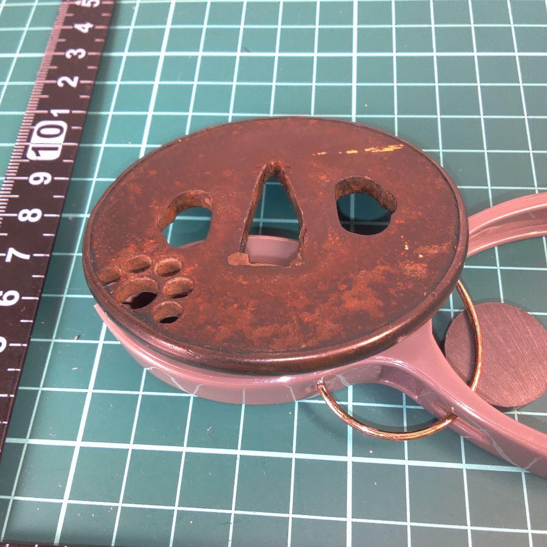 小物１ 正阿弥？鉄製 鍔(つば) 円形穴あきデザイン