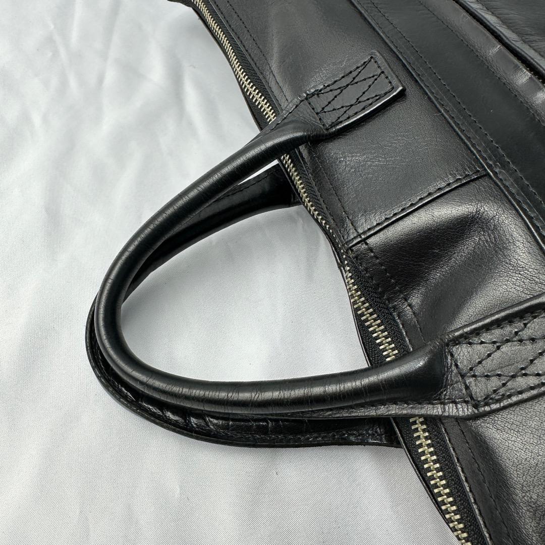【美品】 PORTER ポーター ブリーフケース ビジネス レザー ブラック