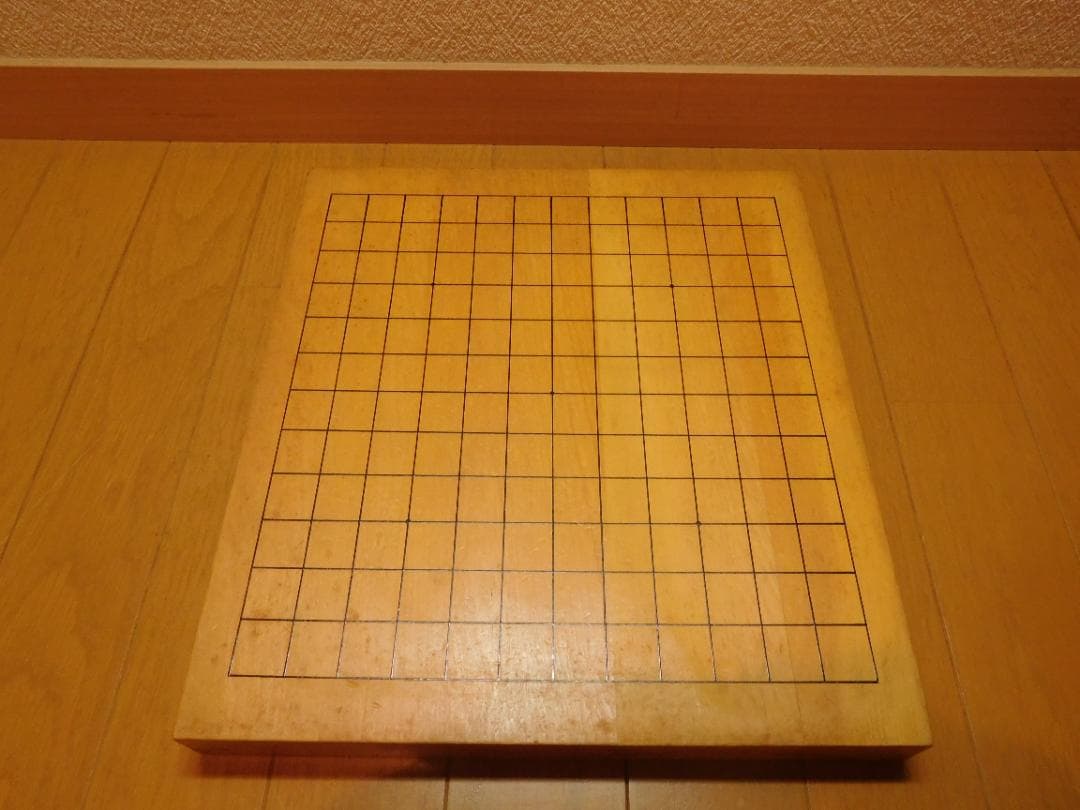 囲碁盤　本榧盤　1寸盤　表13路　裏9路