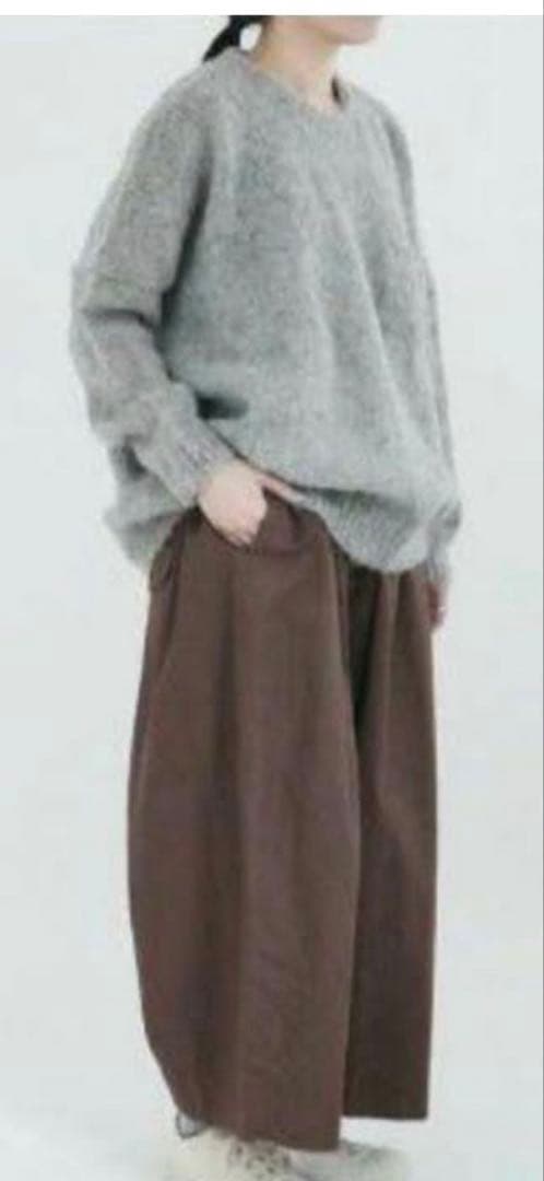 ゴーシュ コットンオックスワイドパンツ アイボリー