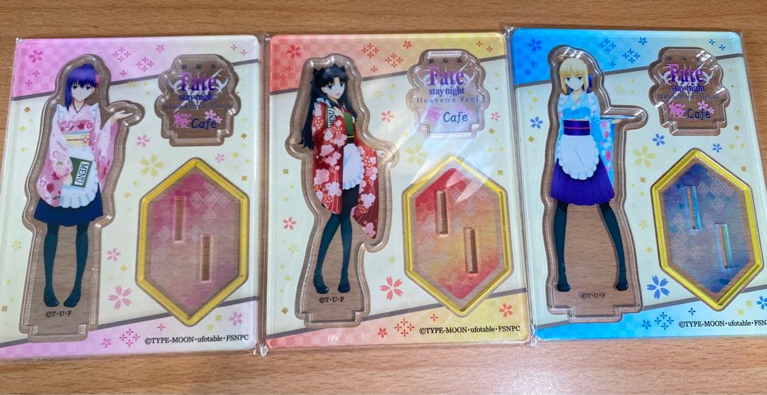 Fate stay night 桜cafe アクリルスタンド　セイバー　凛　桜