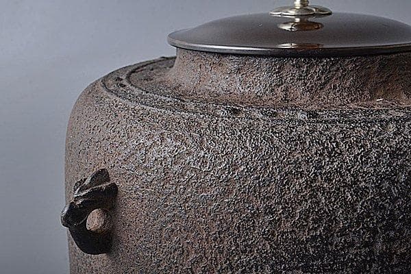 u282 茶道具　時代　佐藤清光　萬代屋炉釜（上手）
