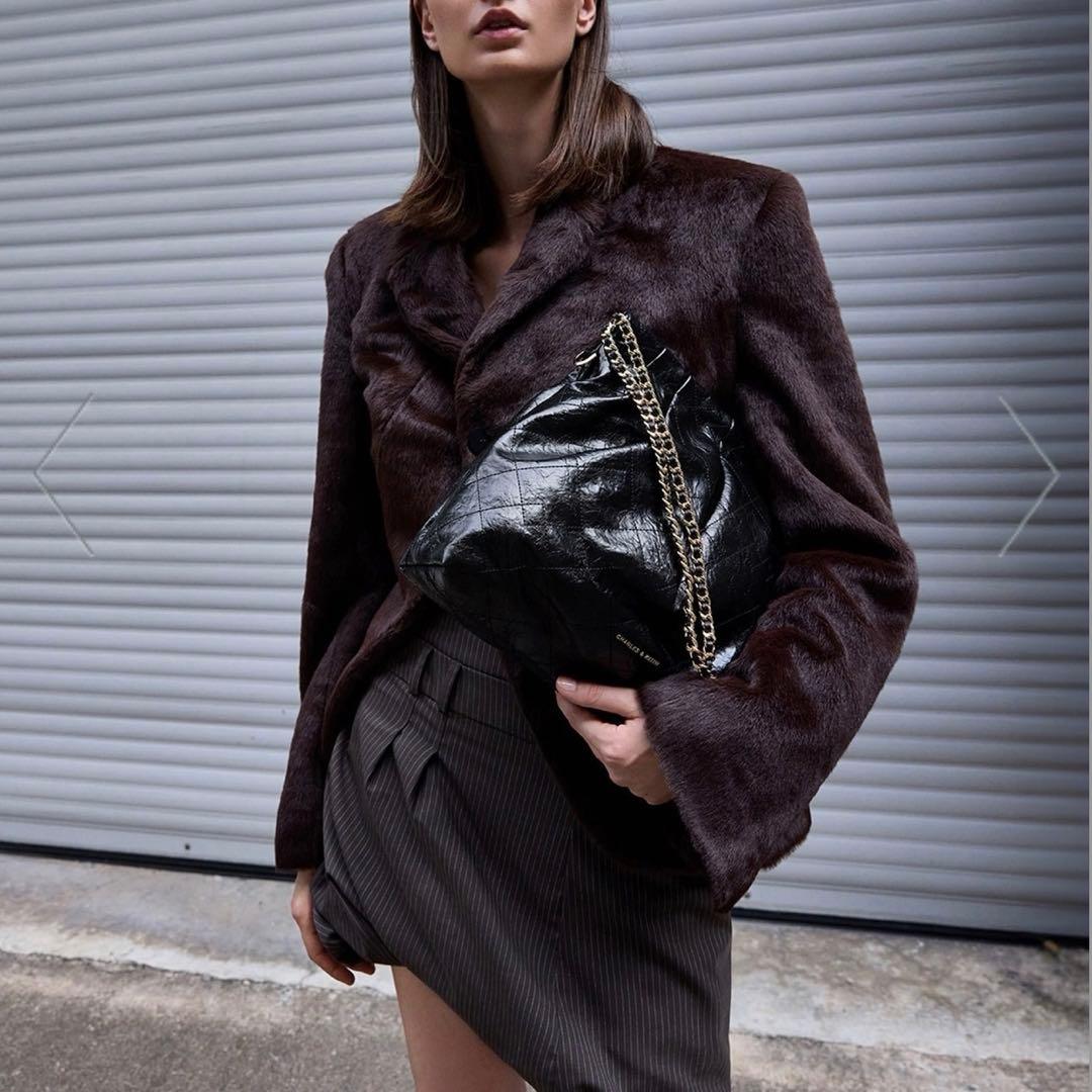 Charles & Keith duoチェーンハンドルツーウェイバックパック L