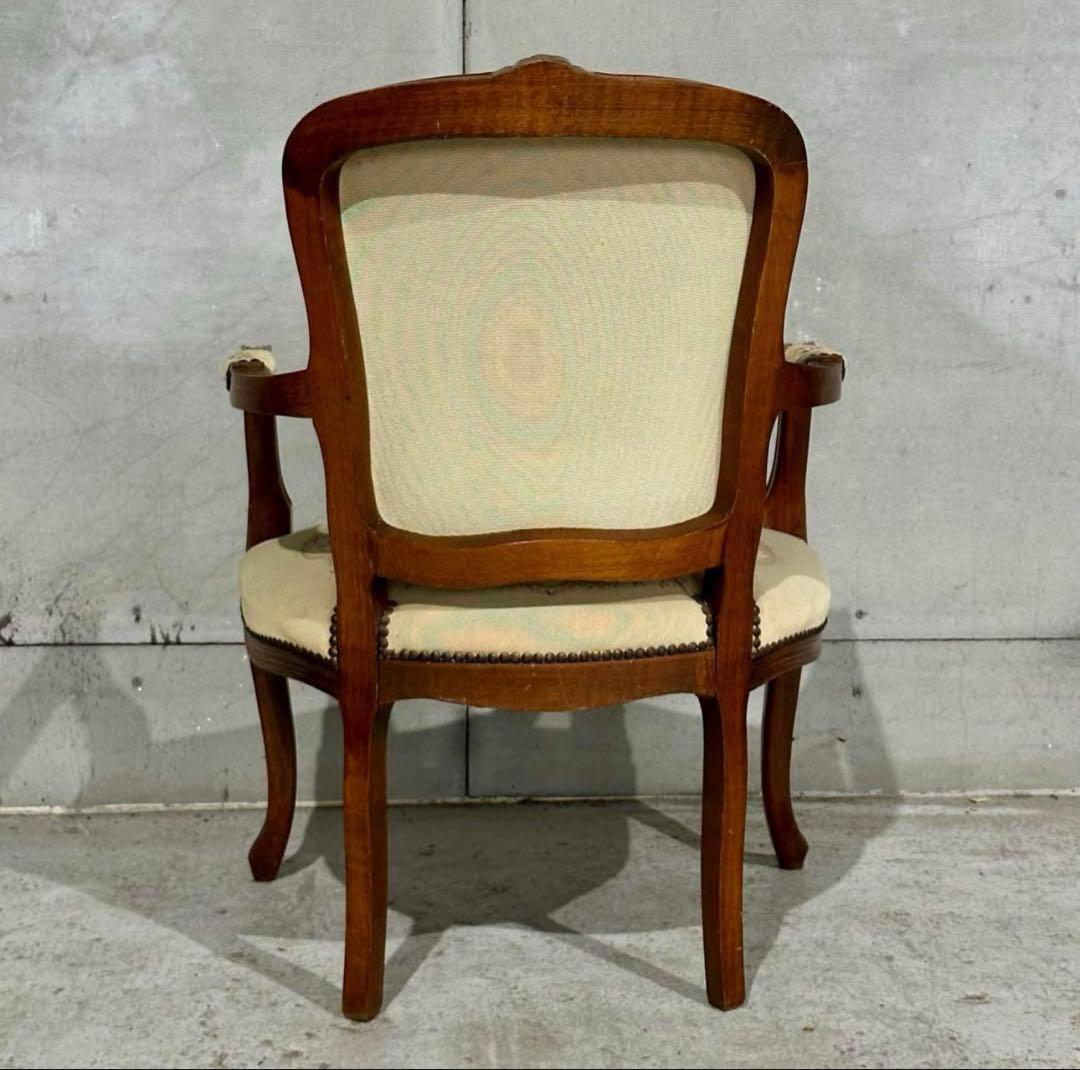 ✦王室気分✦ ロココ調アンティーク 輸入家具 アームチェア サロンチェア　女王様