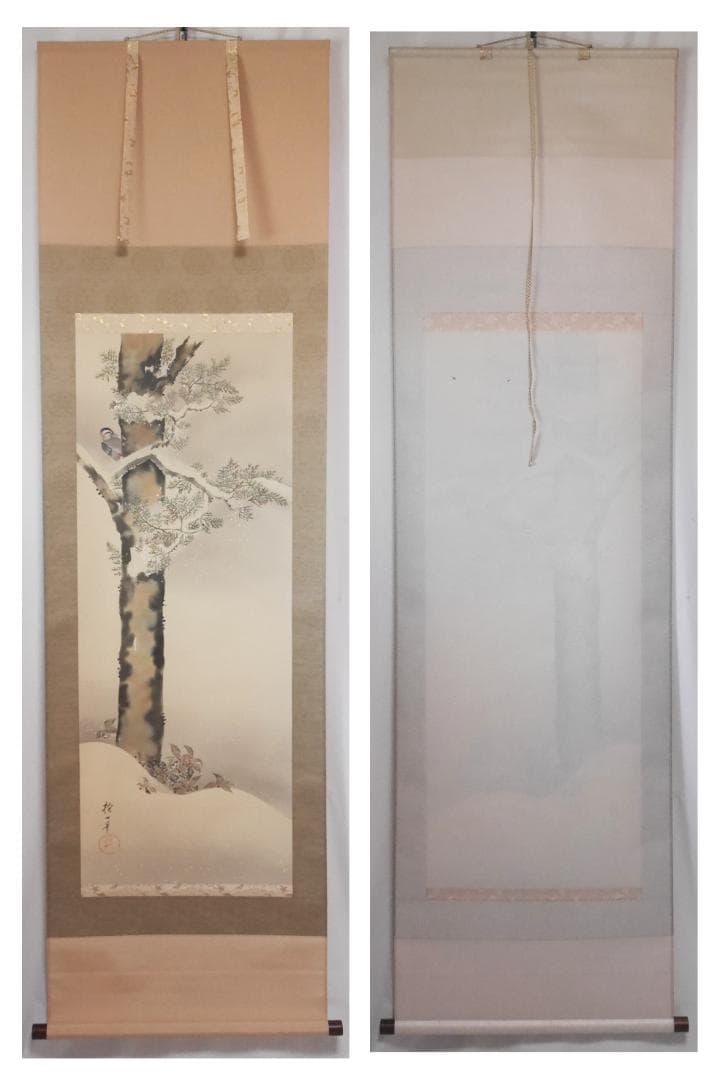 【復刻工芸画】酒井抱一筆【十二か月花鳥図　四幅セット◆共箱付　日本画　花鳥　掛軸