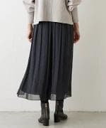 ビアズリー　BEARDSLEY シワシフォンギャザーパンツ　黒　サイズF