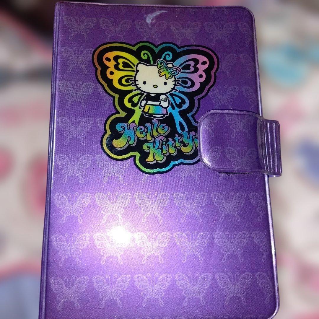 ハローキティ海外限定パープルバタフライ バインダー2001年6穴激レアシール帳