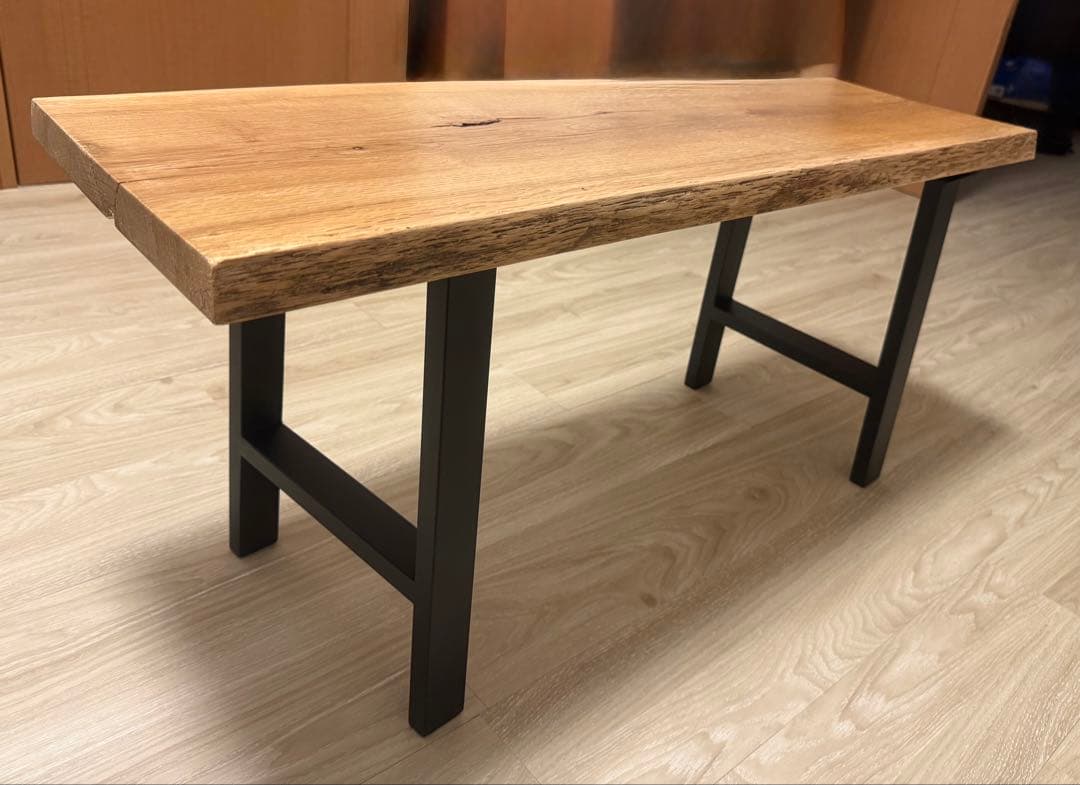 天然木　一枚板　ベンチ　栗の木　中津川産