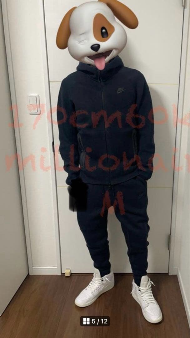 NIKE ナイキ　テックフリース　パーカーM ズボンL ブラック