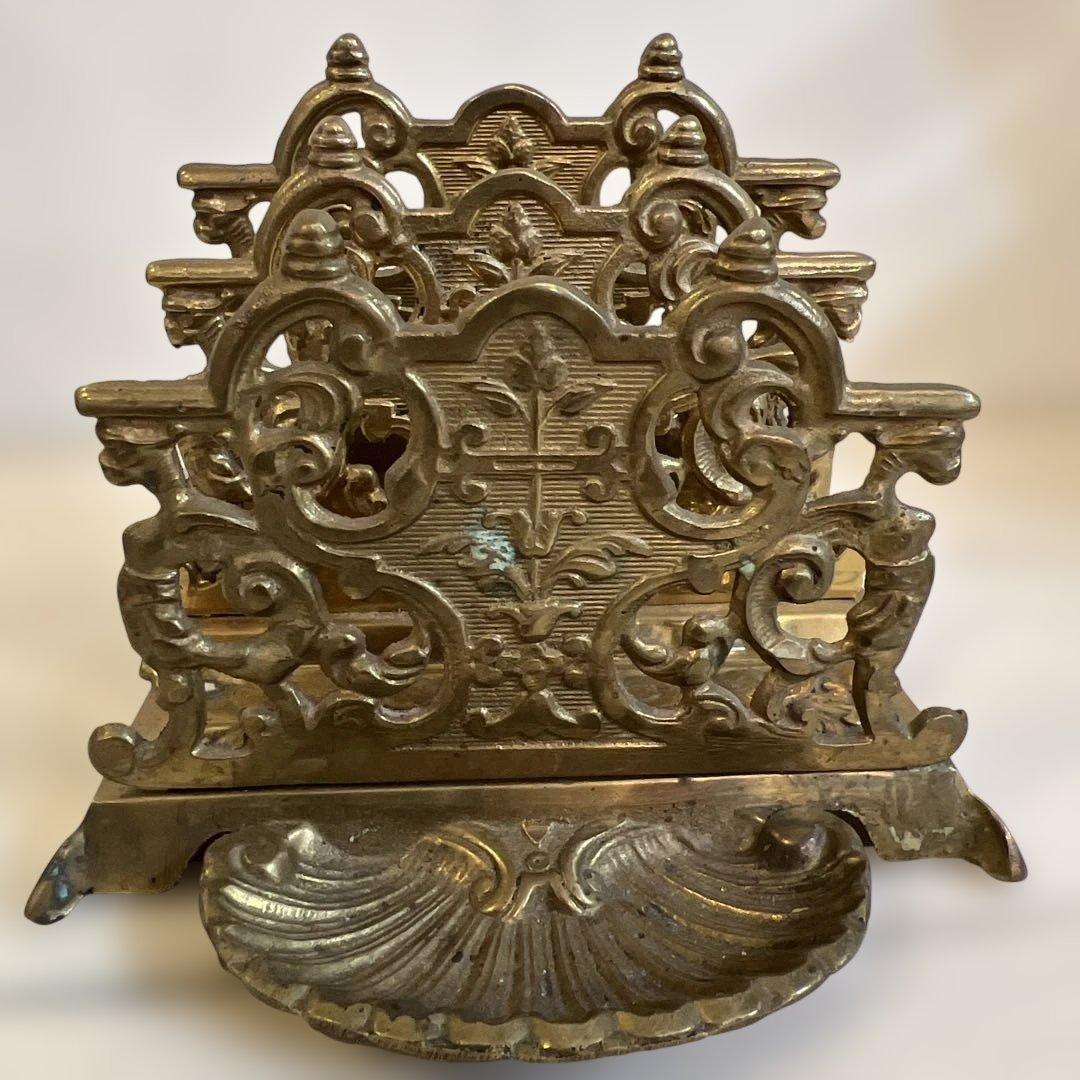 アンティーク金属製レターホルダー