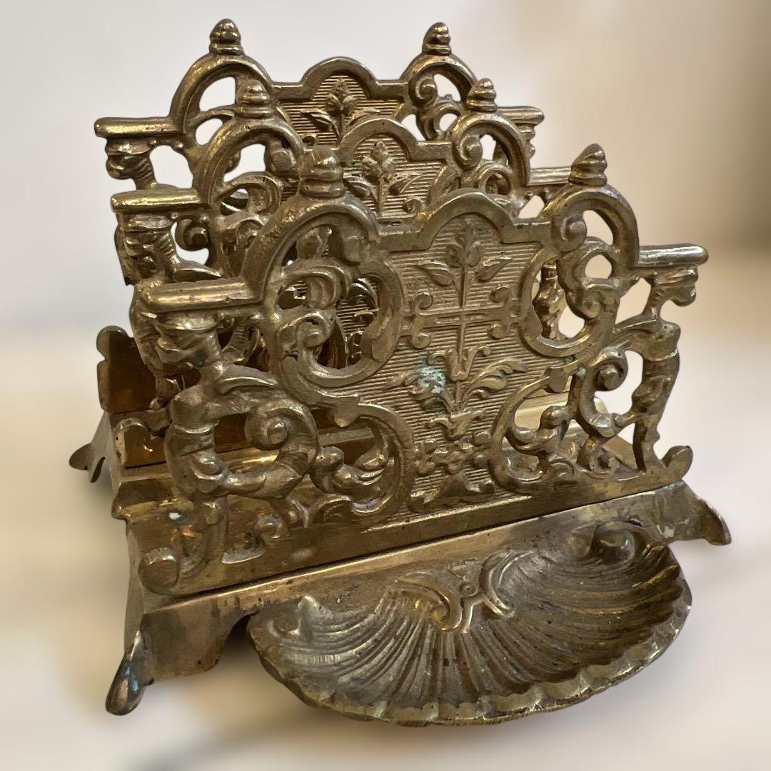 アンティーク金属製レターホルダー