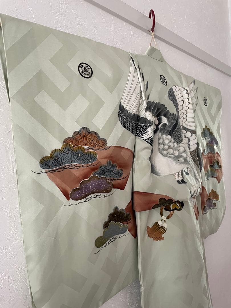 七五三　三歳　男の子　被布　正絹お着物セット