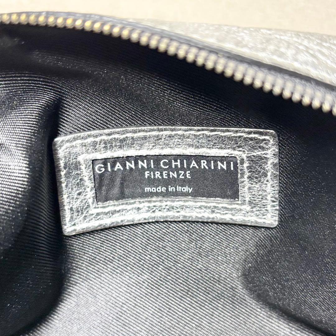 【美品】　ジャンニキアリーニ　アリファS ショルダーバッグ　2way シルバー