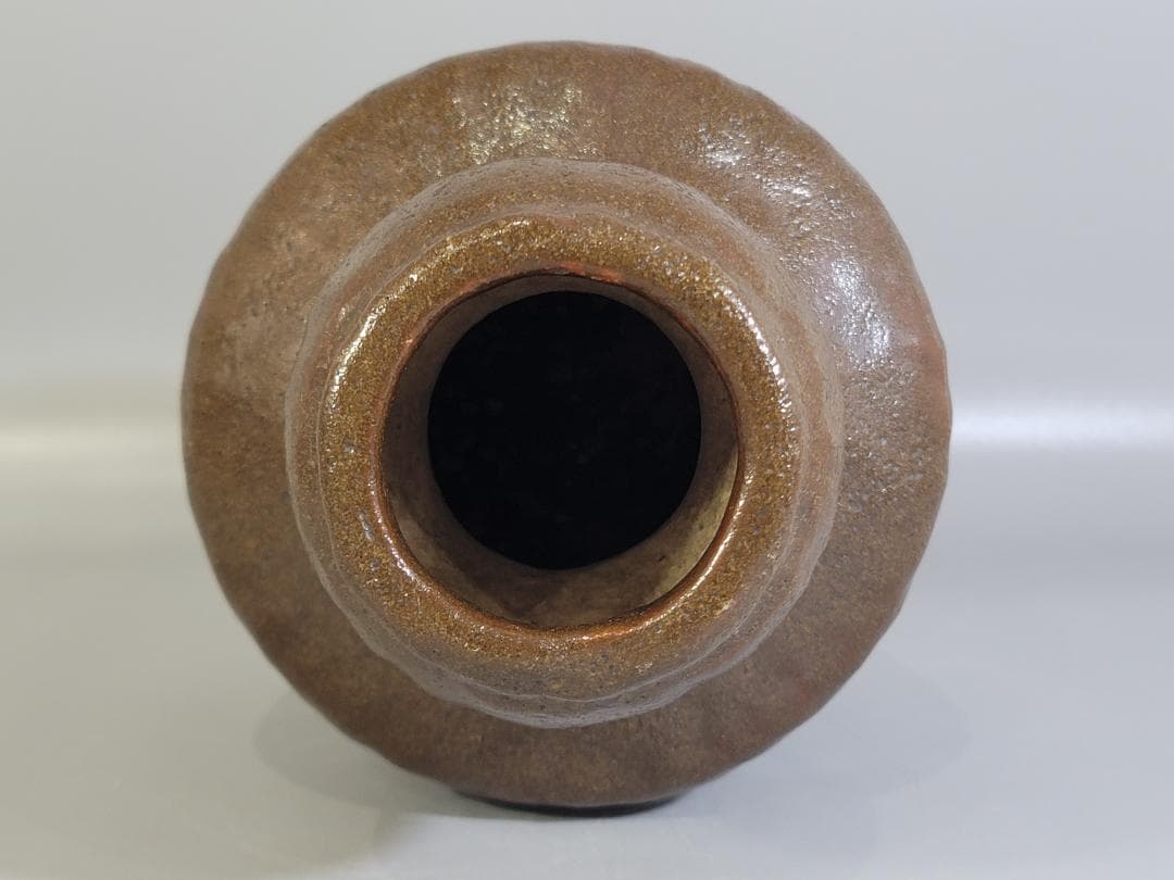 茶道具 初代 小川長楽作 瓢花生 二代識箱 美品 DT418