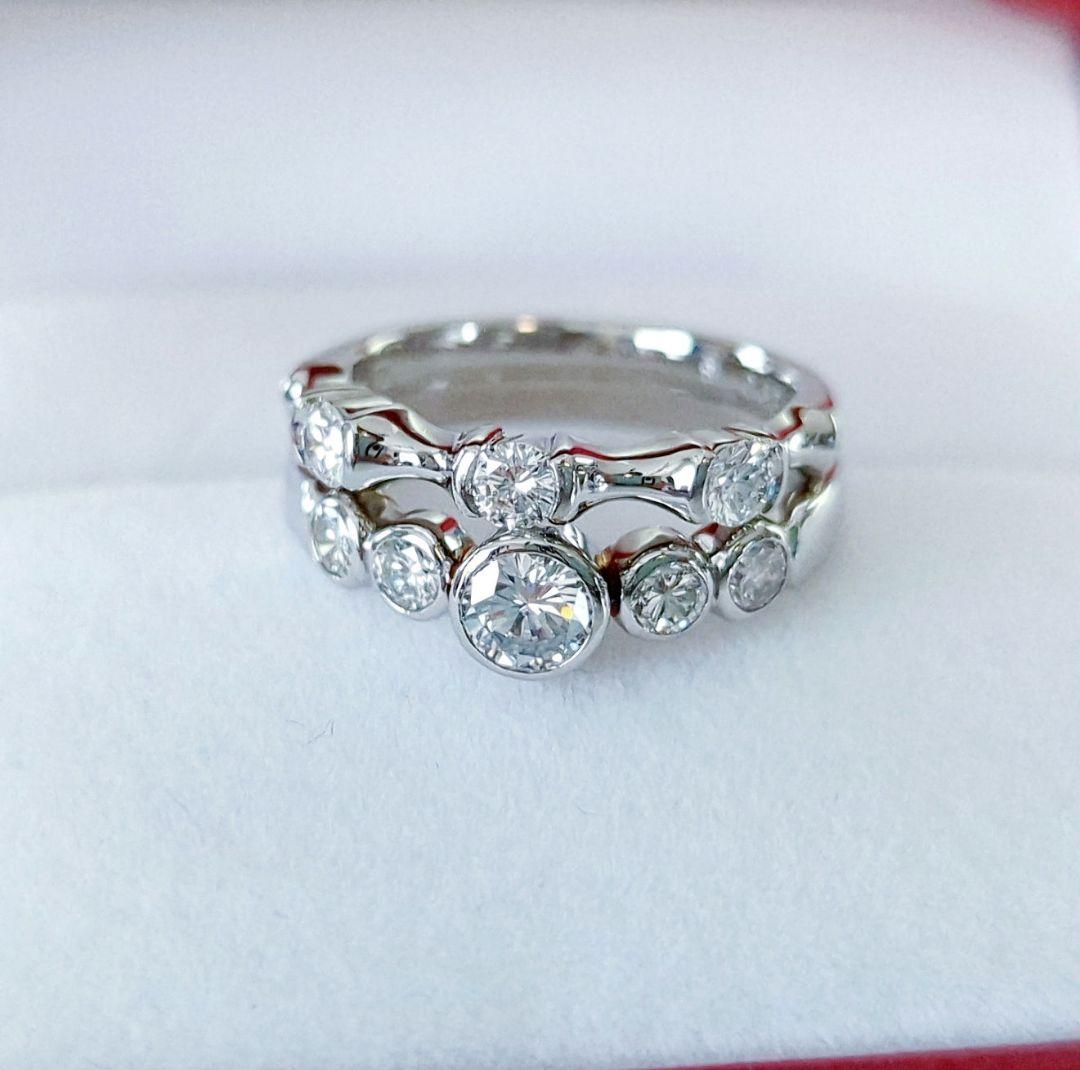 平和堂貿易 クイーンジュエリー Pt950 極上美 ダイヤモンドリング