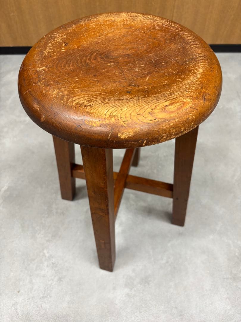 丸椅子　スツール　椅子　アンティーク　古道具