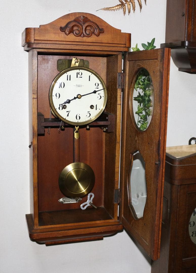 可動品 中型 EPOCH 今津時計 アンティーク 柱時計 掛時計 ２打打ち