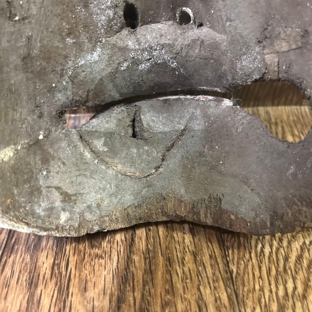 古面　べしみ　江戸時代　木彫　彫刻　お面　能面　圧面　面　見