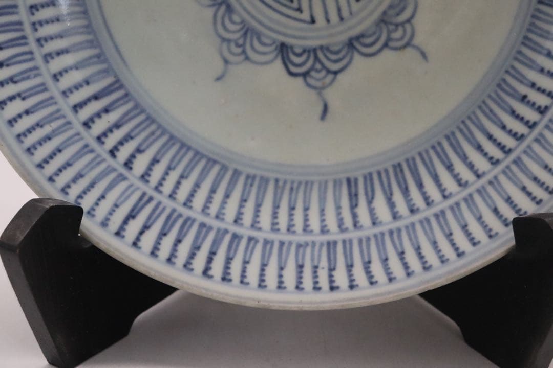 中国　清時代　染付　大皿　アンティーク　送料込み1031