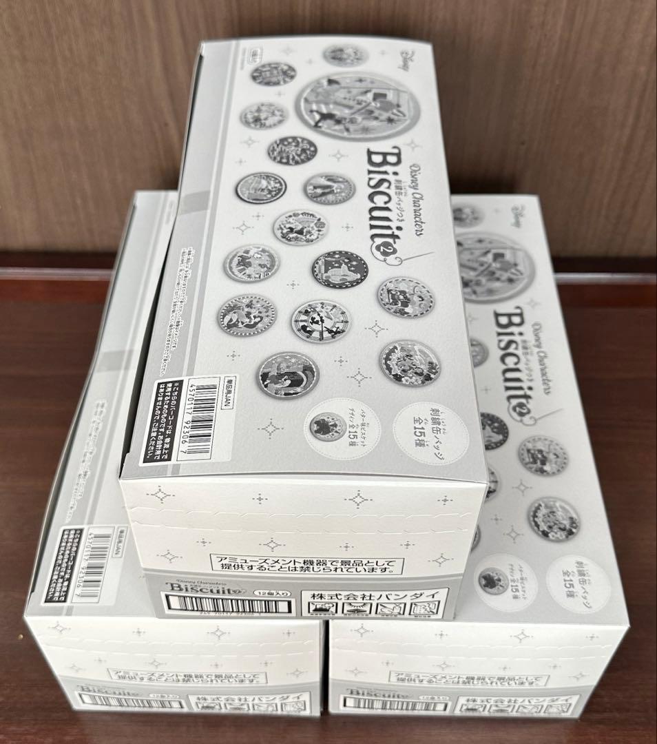 Disney Characters 刺繍缶バッジビスケット 第2弾 3BOX