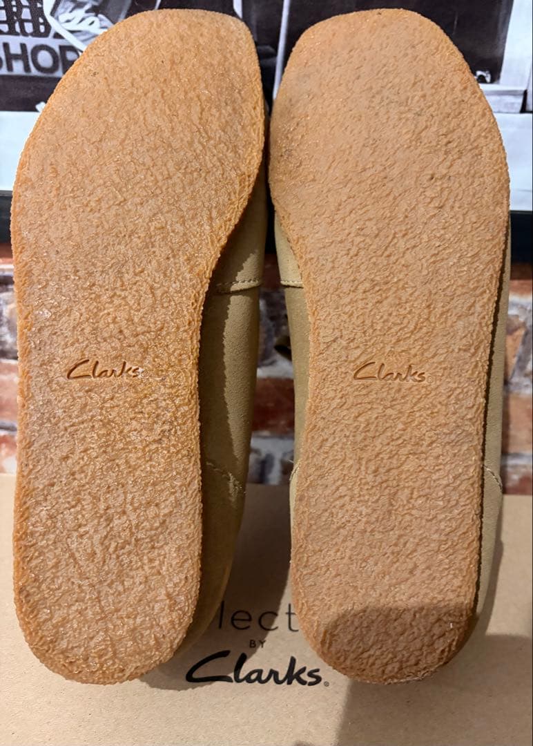 Clarks ベージュ モカシン 靴