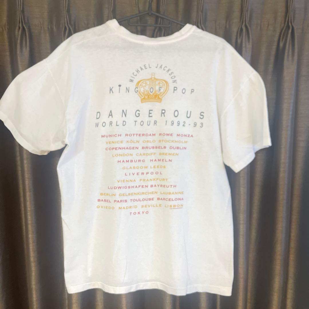 マイケルジャクソンTシャツ LサイズDANGEROUS TOURS 90s