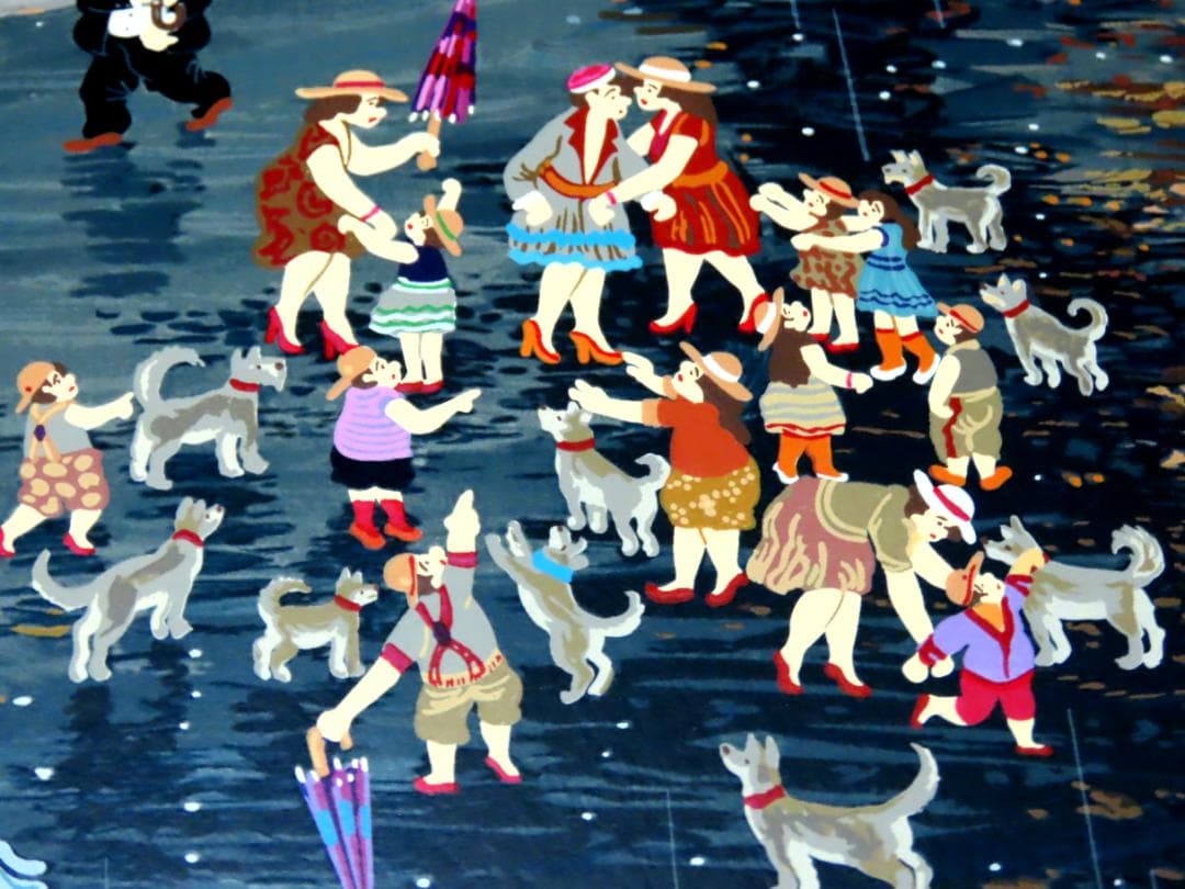 【ヒロ・ヤマガタ】　セーヌ川にて　シルクスクリーンシート　山形博導　額装可