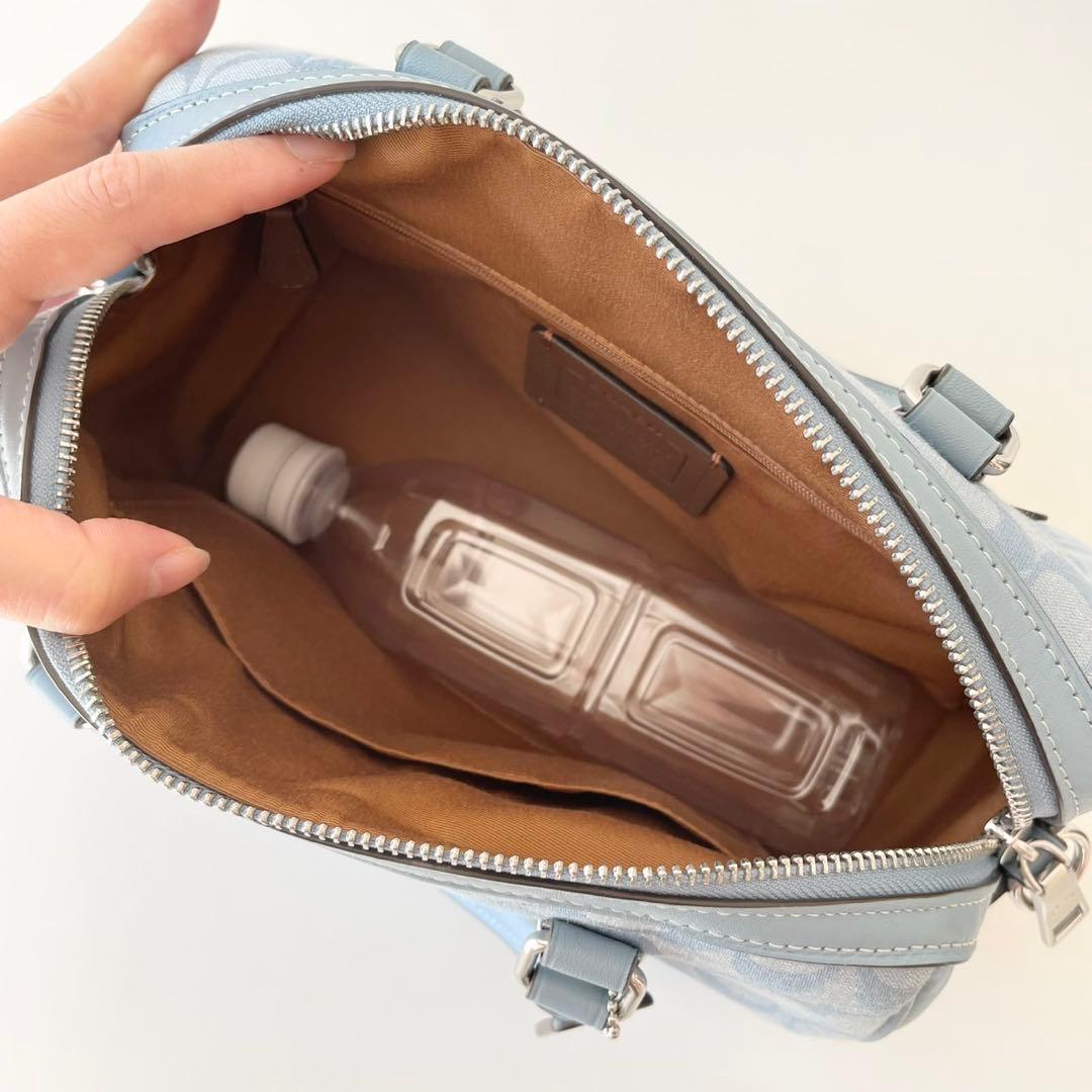 【新品】COACH 2way ハンドバッグ ローアン サッチェル シャンブレー