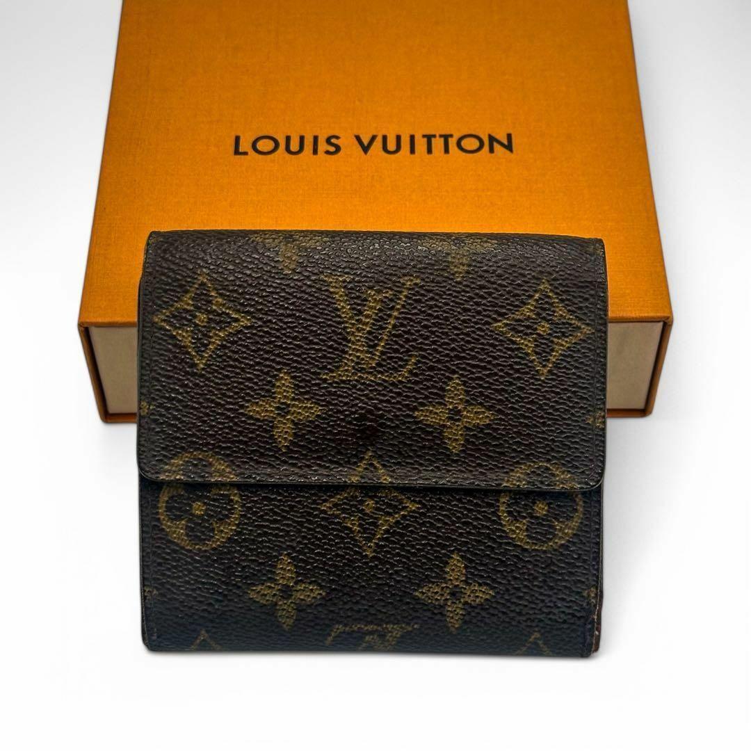 【美品】ルイヴィトン Wホック財布 モノグラム コンパクト 3つ折りSP0042